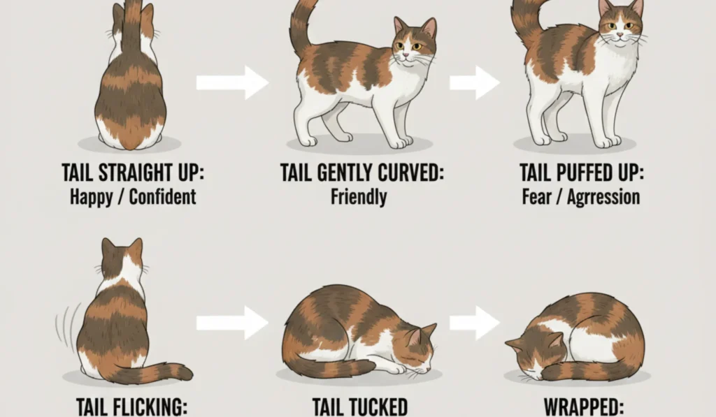 cat tail meanings body language
