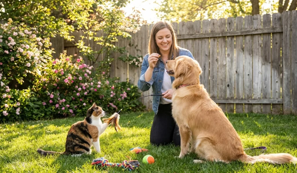 how to train dogs and cats with positive methods