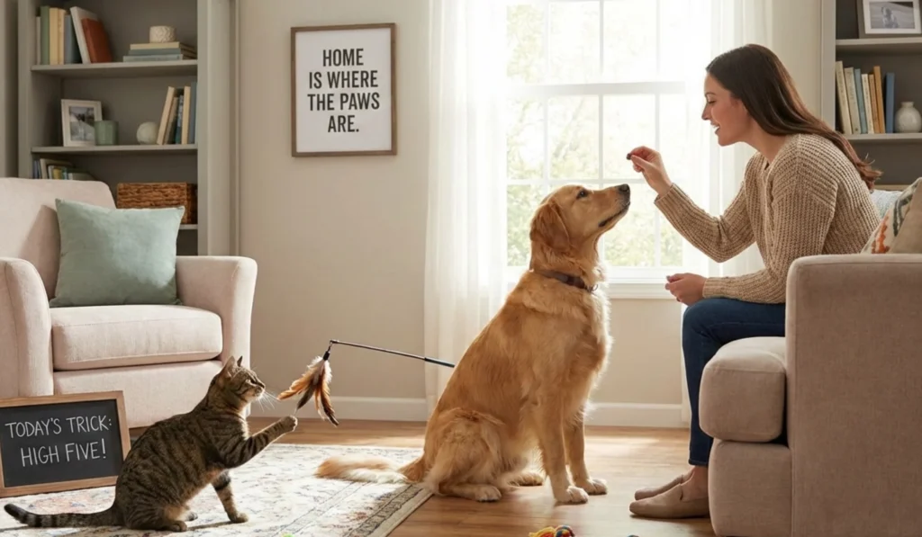 training your dogs and cats at home