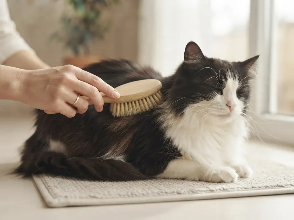 Cat Being Groomed