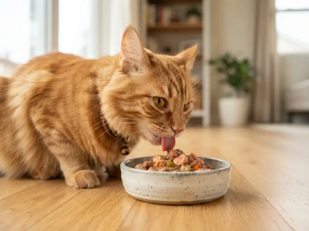 adult cat eating wet food cat nutrition guide