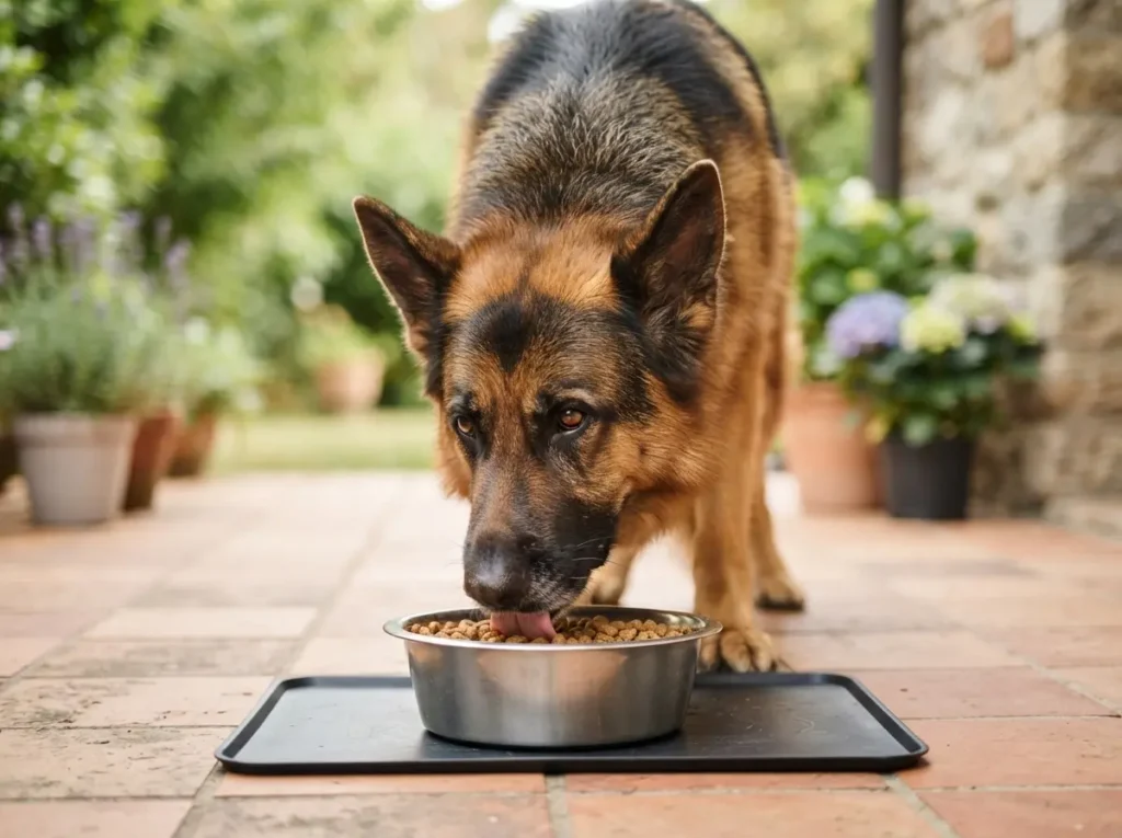 Dog Nutrition Guide: What to Feed Your Dog at Every Life Stage adult-dog-eating-outdoors