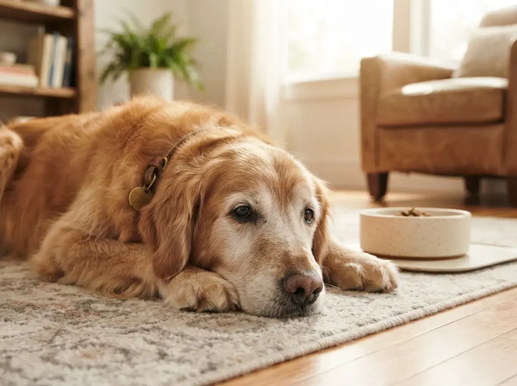 Dog Nutrition Guide: What to Feed Your Dog at Every Life Stage senior-dog-resting-bowl