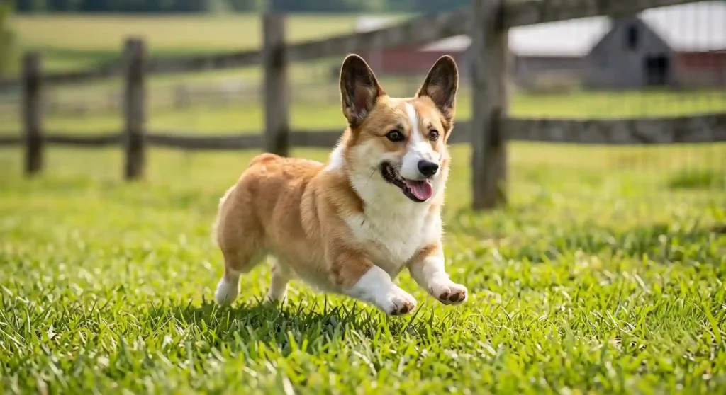 7 Small Smart Dogs in the USA That Are Easy to Train small smart dog Pembroke Welsh Corgi running on grass
